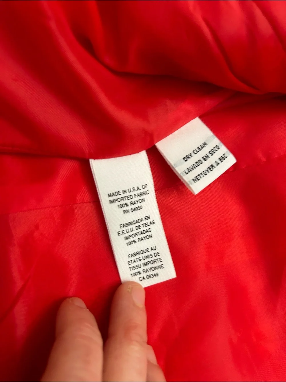 Vintage Circa 90's Couture Dior Red and White Windowpane Blazer and Skirt SET